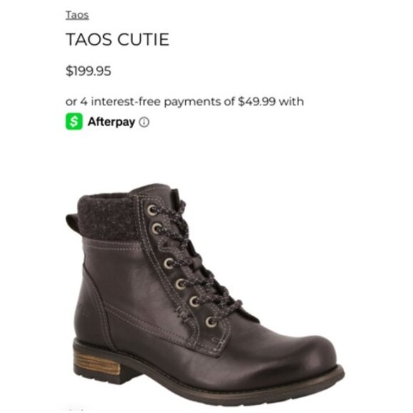TAOS Women’s “Cutie” Brown Leather Lace-Up Zip-Up Ankle Boots (Size 7-7.5) - Picture 13 of 14